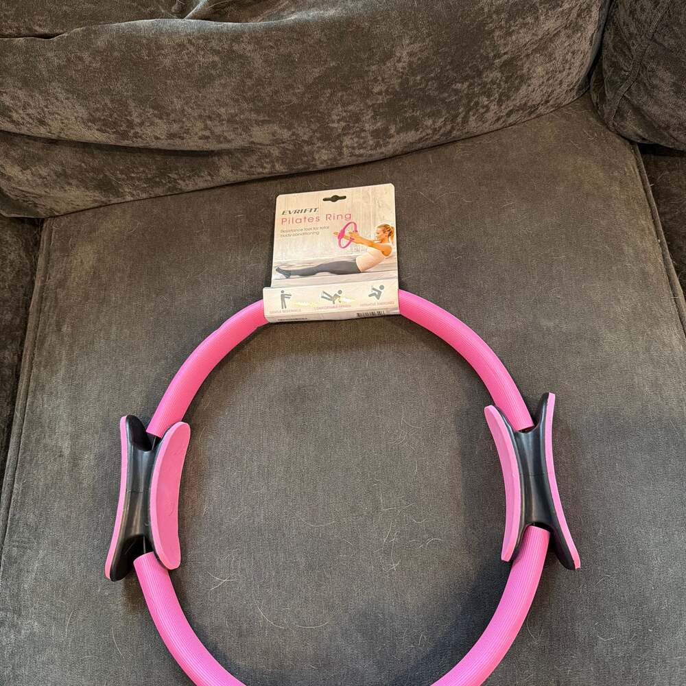 Dual Grip 15" Pilates Magic Circle Ring Fitness Resistance Training Yoga Ring